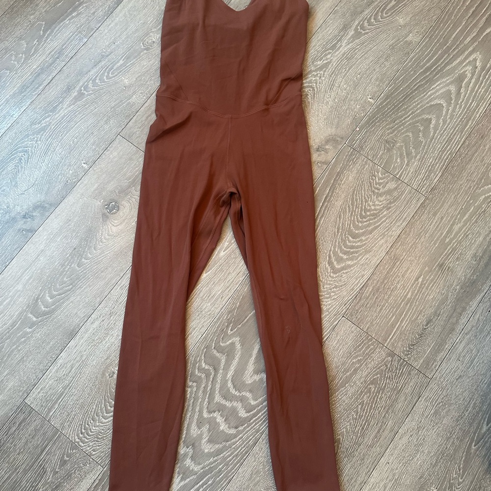 Lululemon Athletica Brown Jumpsuit Relaxed Fit Long Sleeves